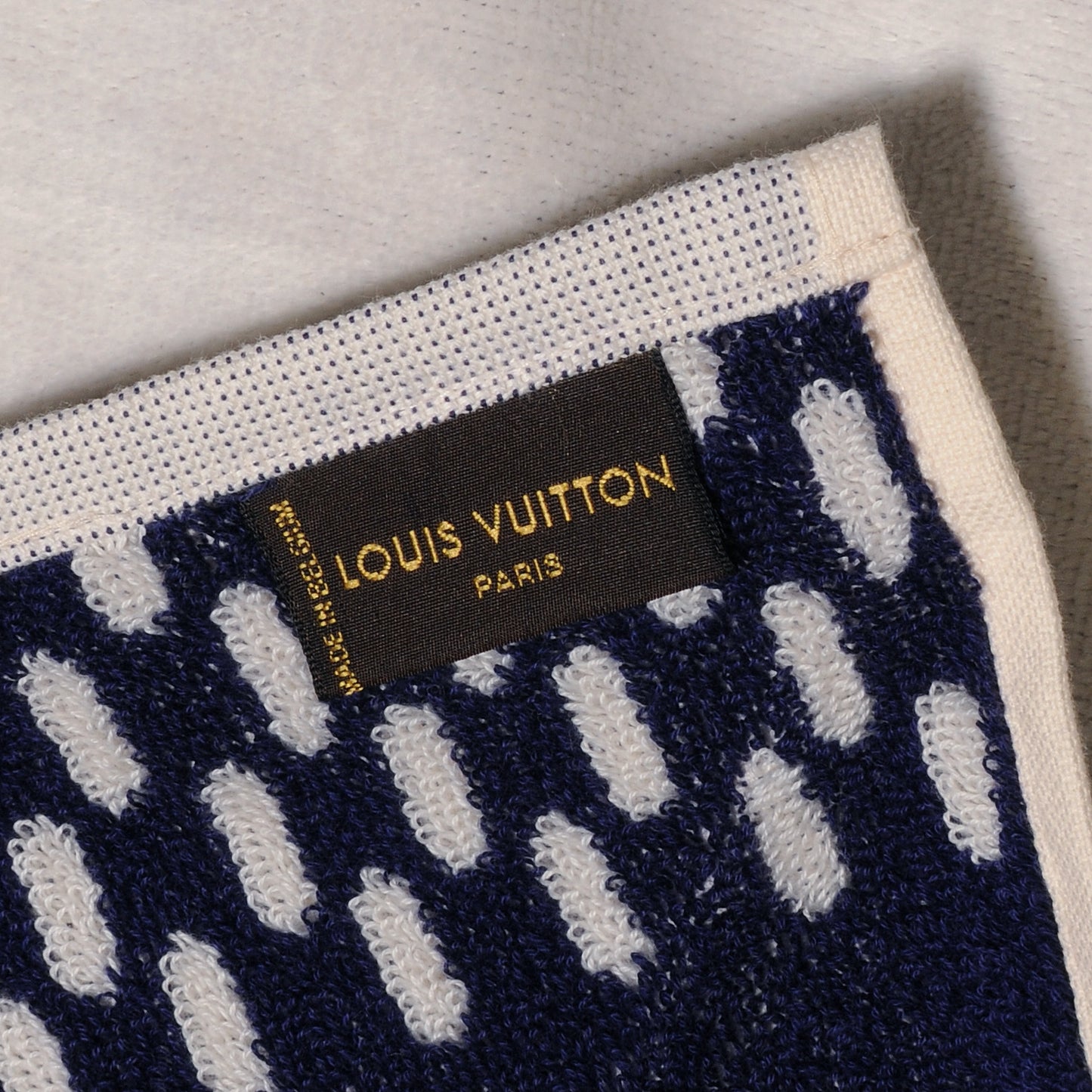 Cotton Damier Azur Towel