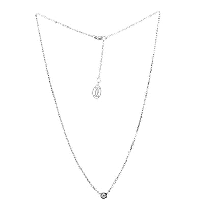 Cartier 18K White Gold Diamond SM D'Amour Pendant Necklace 3 of 6