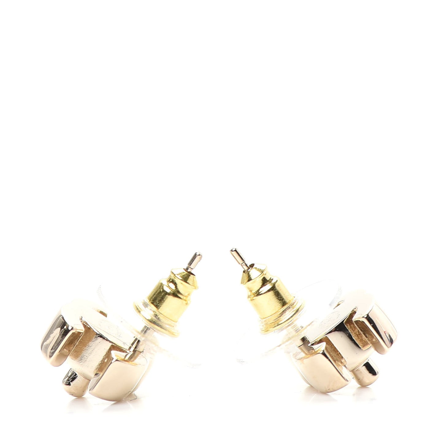 Metal CC Turnlock Earrings Gold