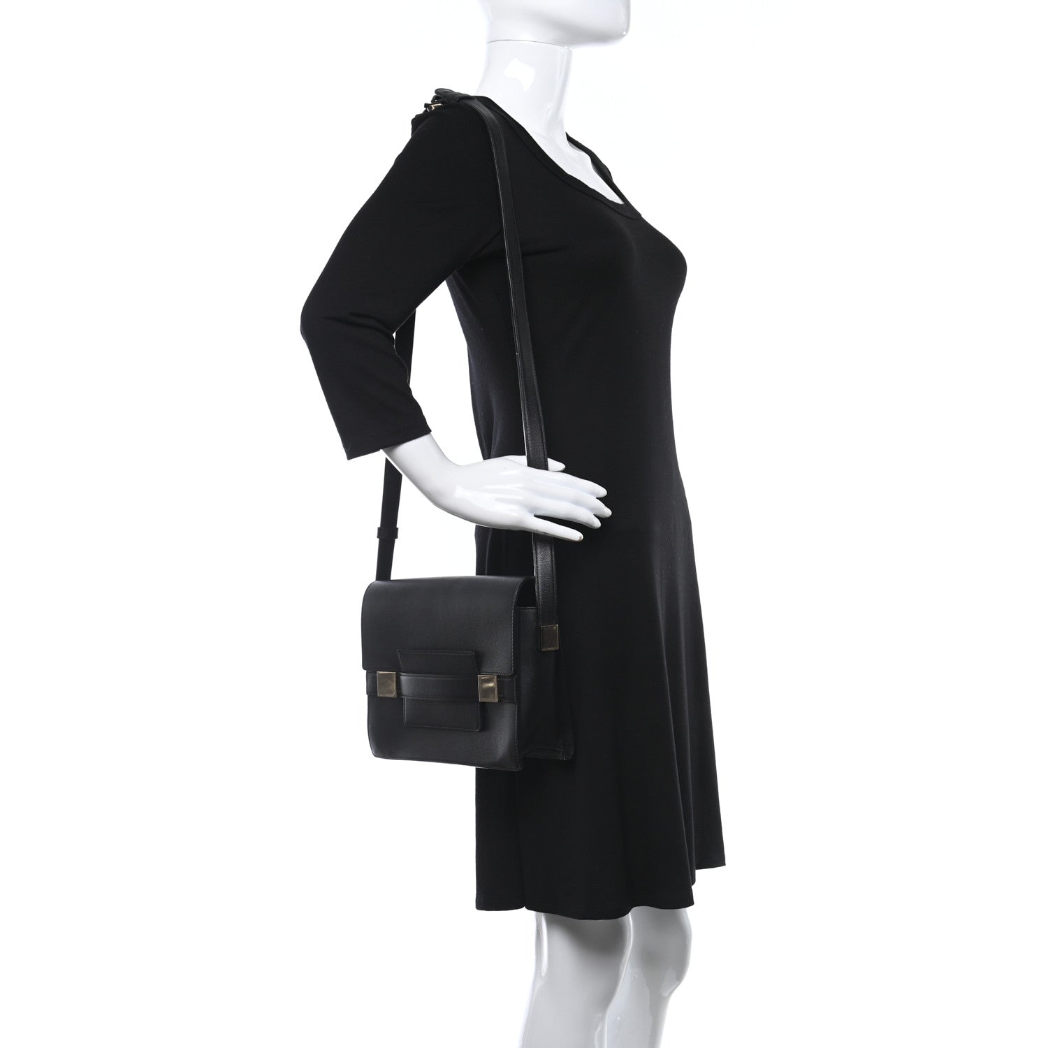 Delvaux Supple Calfskin Mini Madame Shoulder Bag Black 2 of 8