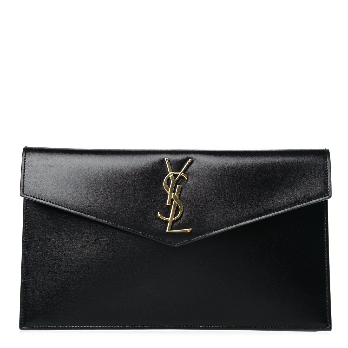 Smooth Shiny Calfskin Monogram Uptown Pouch Black