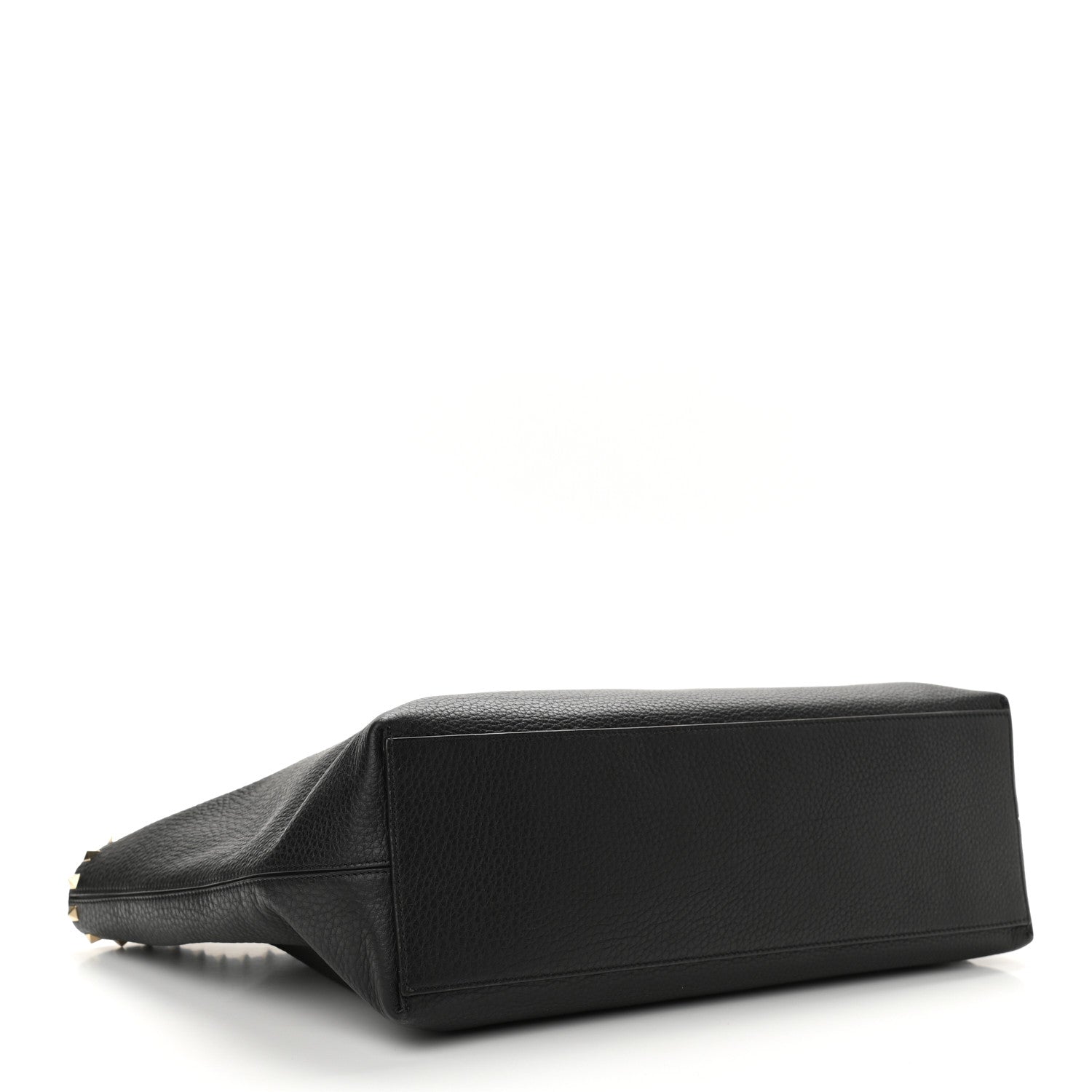 Valentino Garavani Grained Calfskin Rockstud Shoulder Tote Black 4 of 12