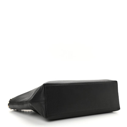 Valentino Garavani Grained Calfskin Rockstud Shoulder Tote Black 4 of 12