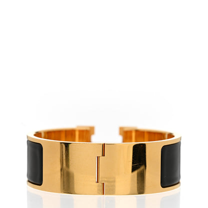 Hermes Enamel Wide Clic Clac H Bracelet PM Black 3 of 5