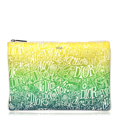 Christian Dior X Shawn Nylon Zip Pouch Multicolor 1 of 10