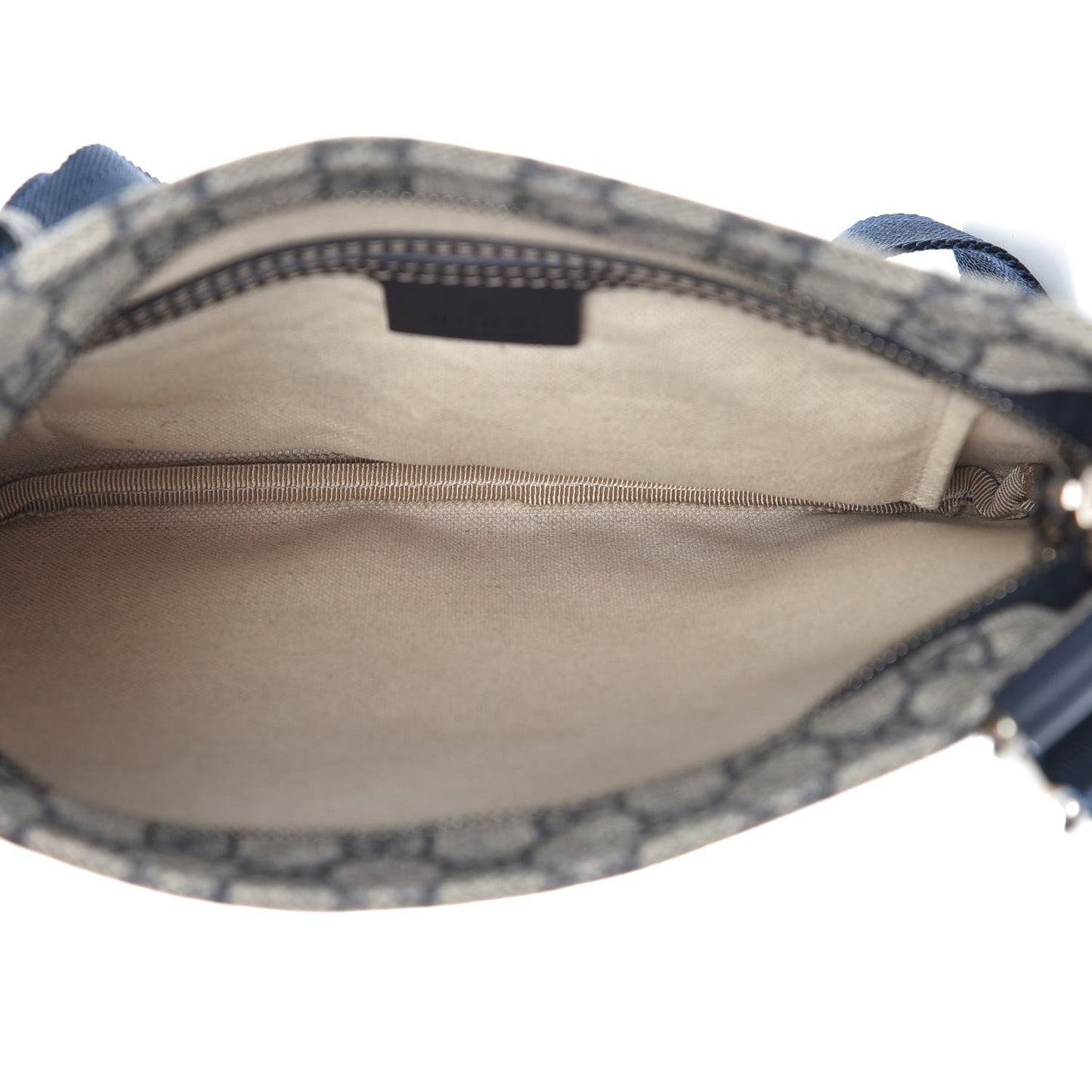 GG Supreme Monogram Small Flat Messenger Bag Navy