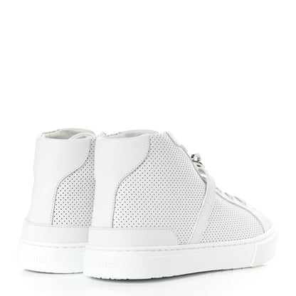 Hermes Calfskin Perforated Daydream Sneakers 37 White 4 of 8