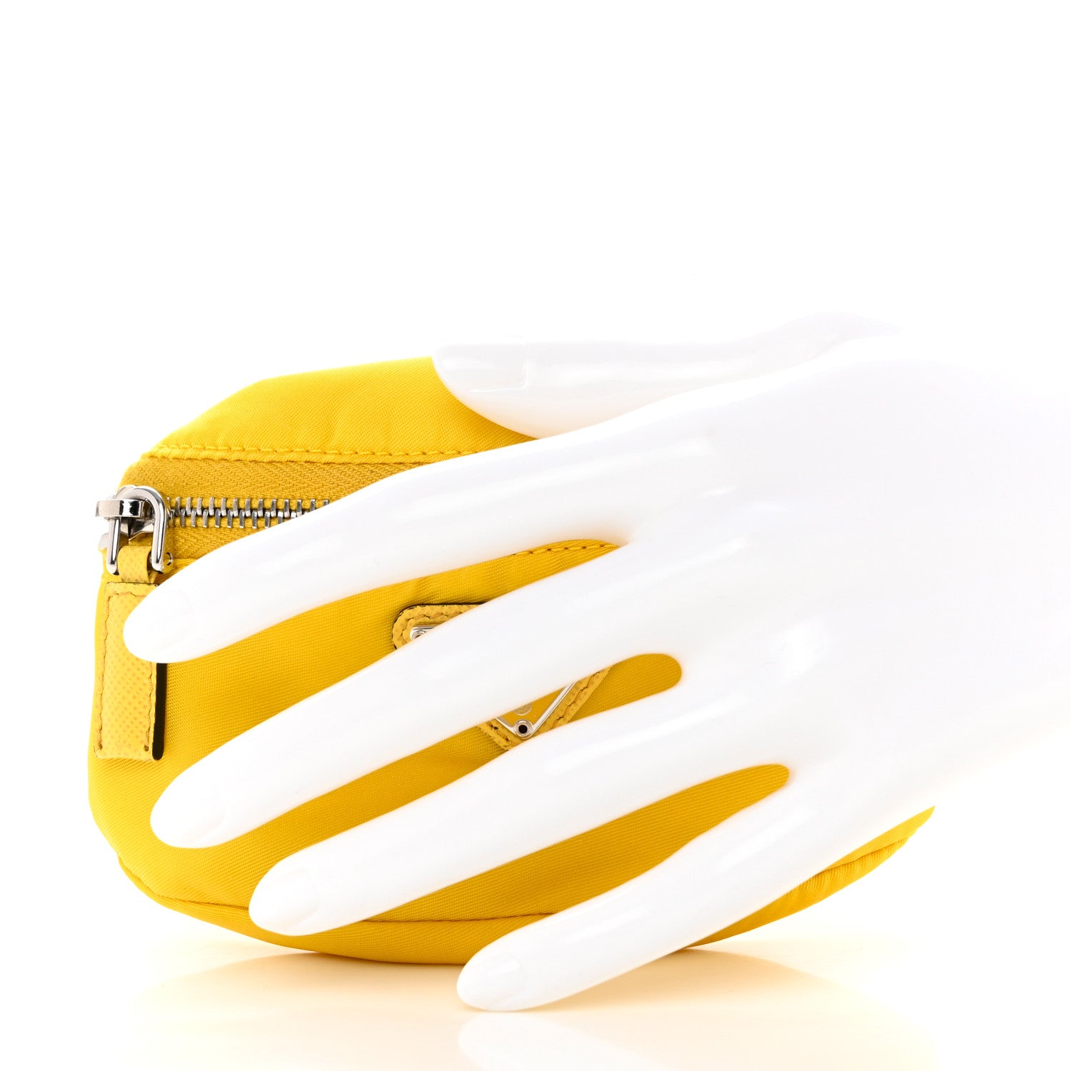 Prada Tessuto Nylon Wrist Pouch Giallo 2 of 11