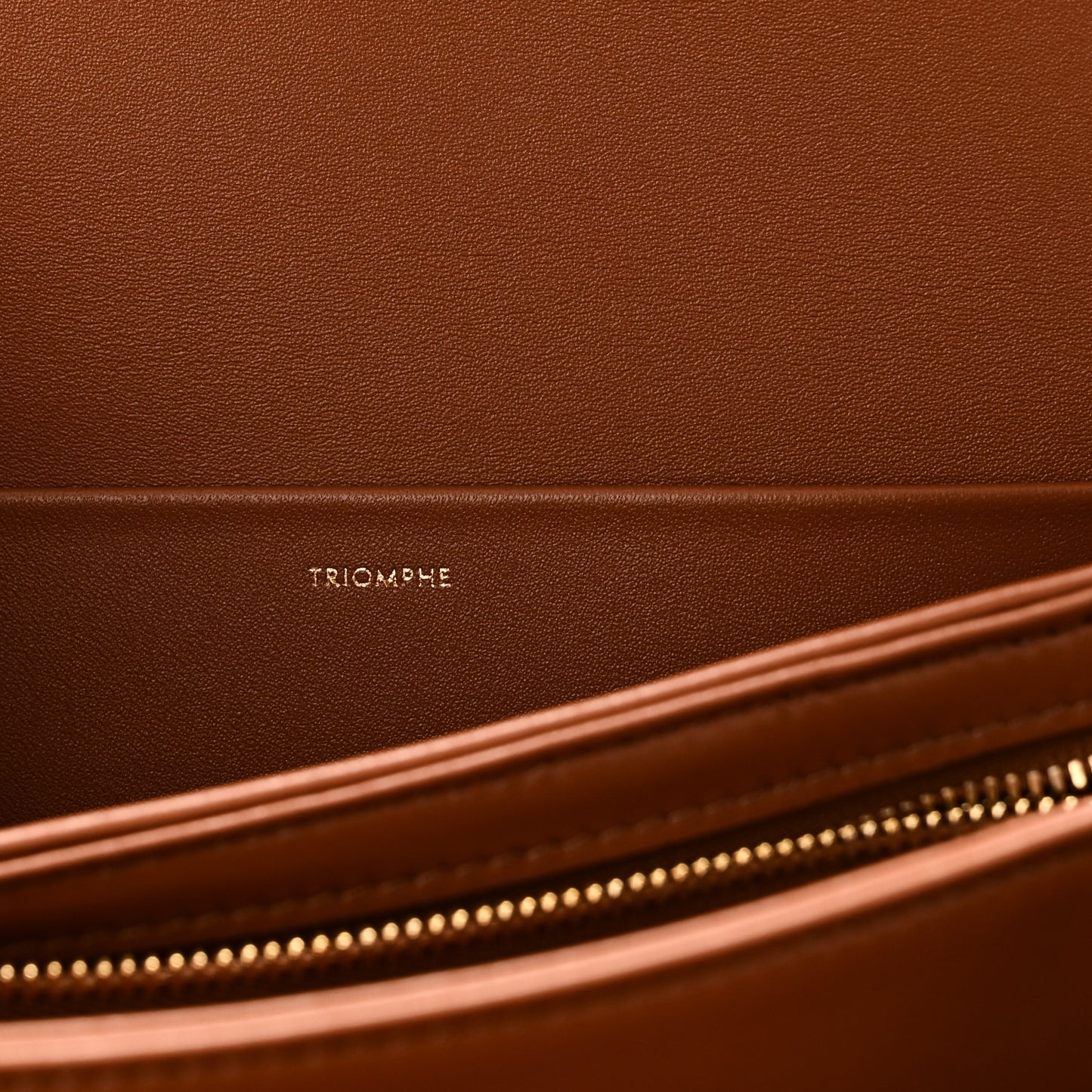 Triomphe Canvas Calfskin Medium Triomphe Bag Tan