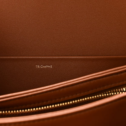 Celine Triomphe Canvas Calfskin Medium Triomphe Bag Tan 7 of 11