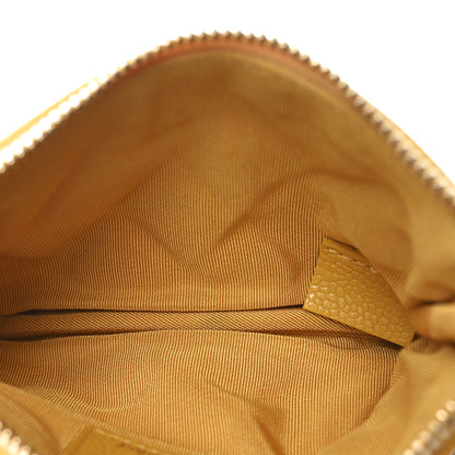 Chanel Iridescent Caviar Quilted Small Cosmetic Case Yellow 5 of 8