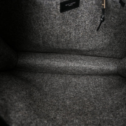 Saint Laurent Wool Calfskin Rive Gauche Tote Grey 5 of 10