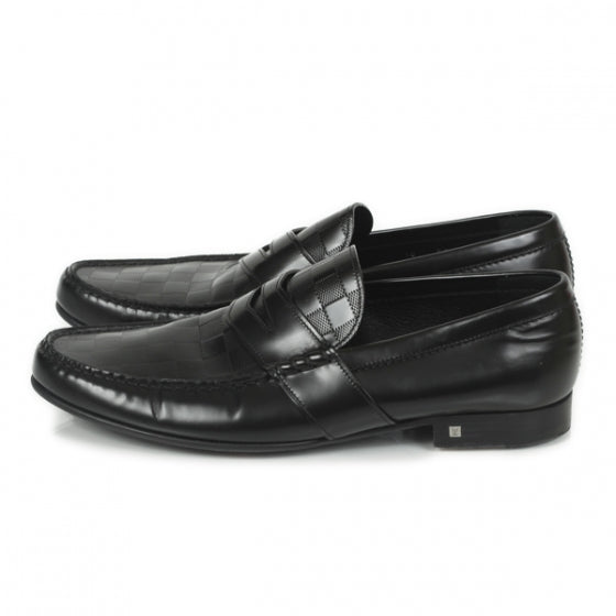 Louis Vuitton Damier Santiago Mens Loafers 10 Black 2 of 10