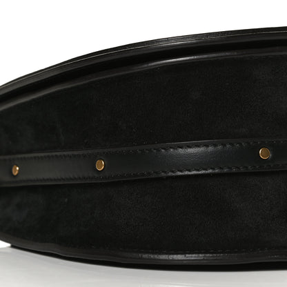 Chloe Calfskin Suede Medium Nile Bracelet Bag Black 9 of 10