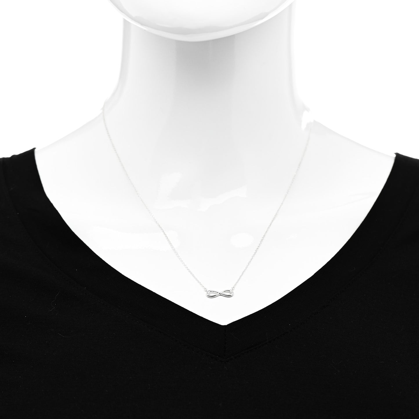 Sterling Silver Mini Infinity Pendant Necklace
