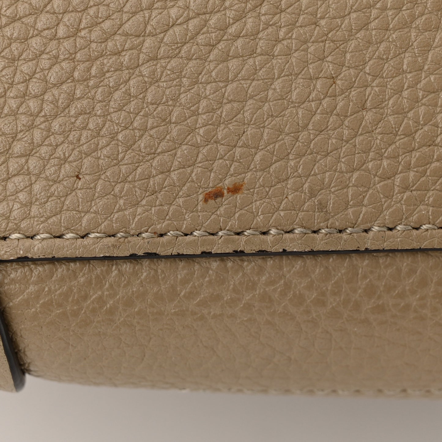 Drummed Calfskin Nano Luggage Dune