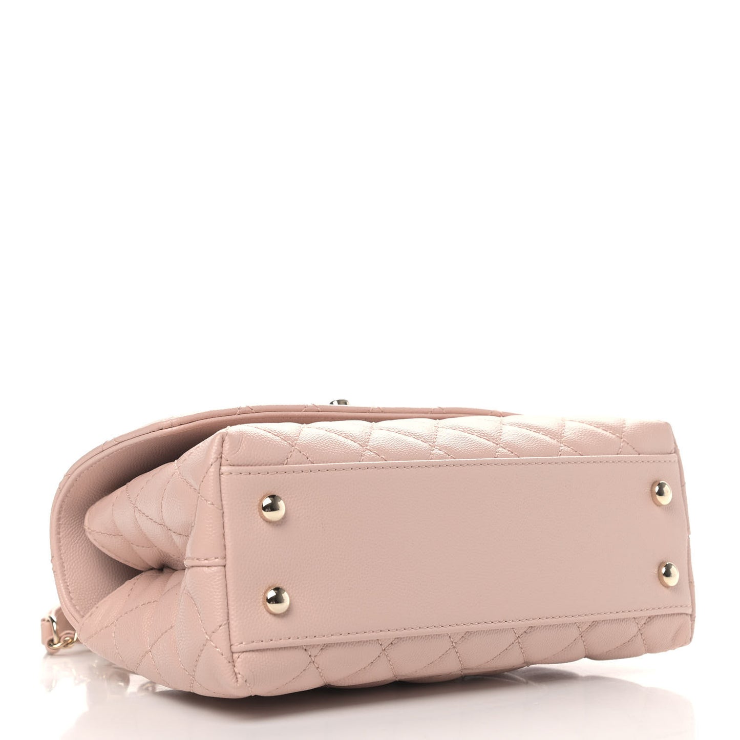 Caviar Quilted Mini Coco Handle Flap Light Pink