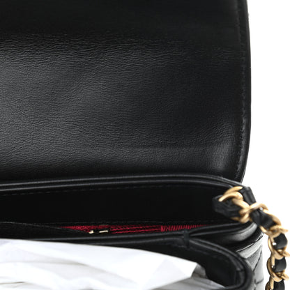 Chanel Calfskin Quilted Enchained Clutch Black 11 of 13