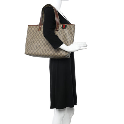 Gucci GG Plus Monogram Medium Signature Web Loop Tote Brown 2 of 12