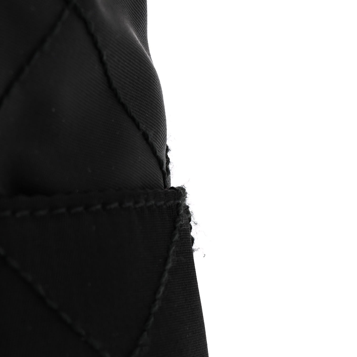 Prada Nylon Tessuto Quilted Chain Shoulder Bag Black 12 of 15