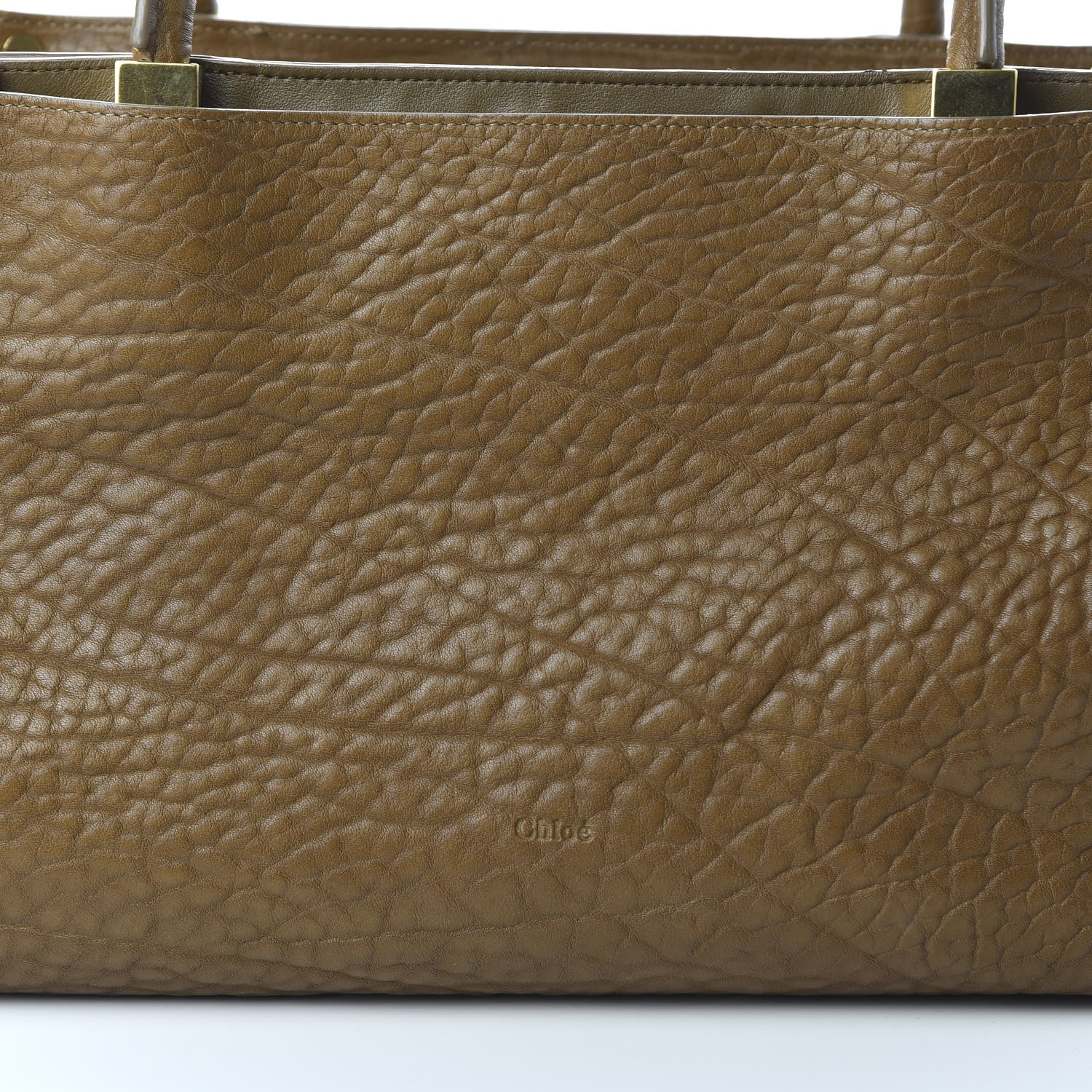 Chloe Pebbled Calfskin Dree Shoulder Bag Nut 9 of 9