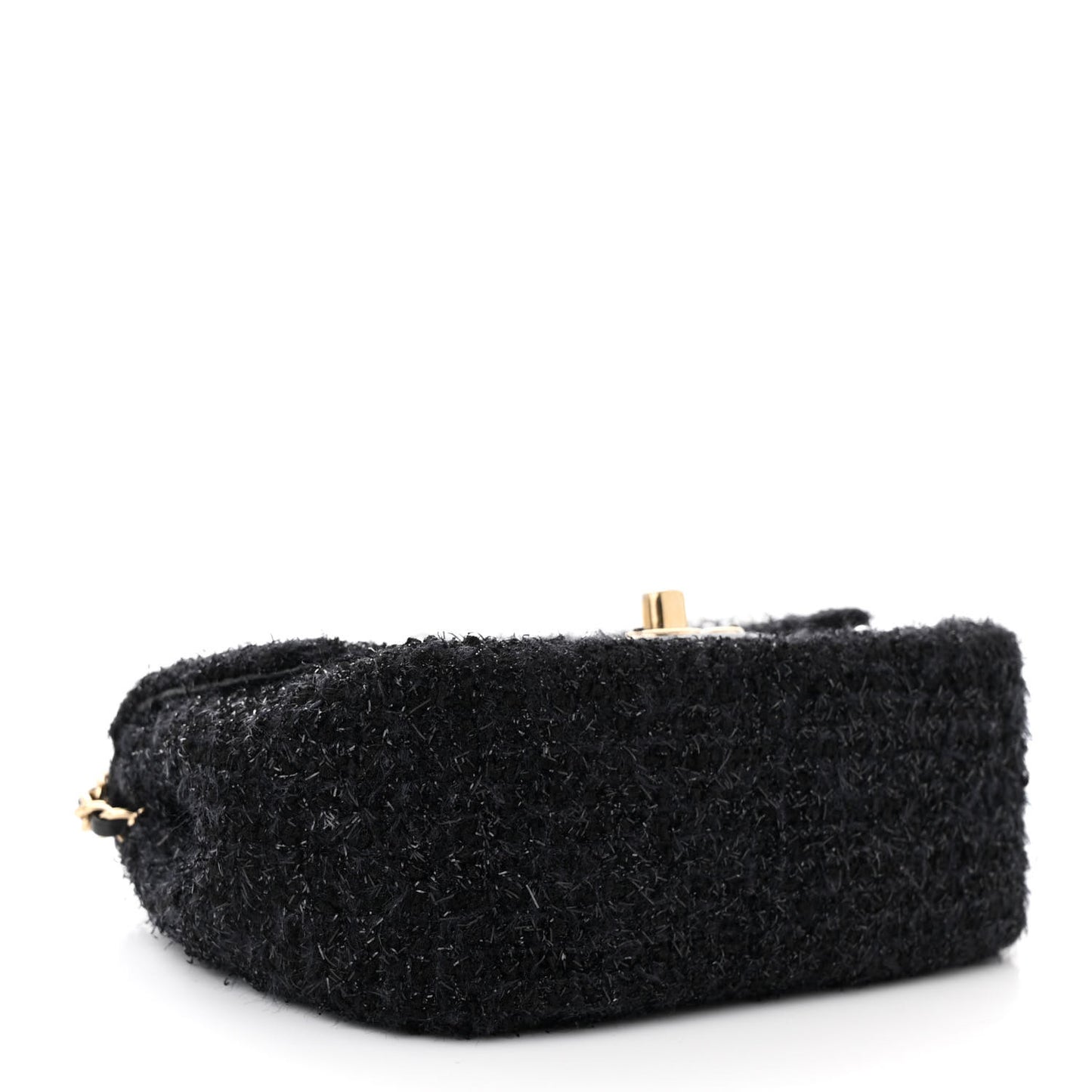 Tweed Pearl Mini Cosmos Flap Black