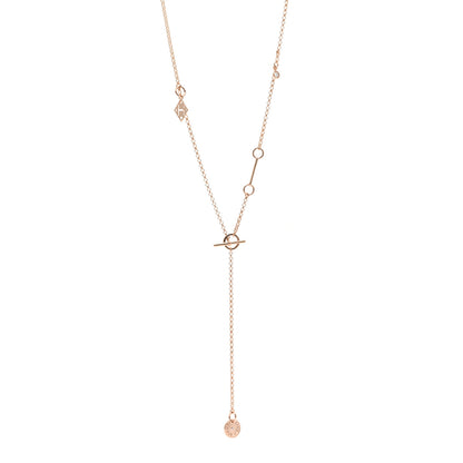 Hermes 18K Rose Gold Diamond Gambade Necklace 1 of 4