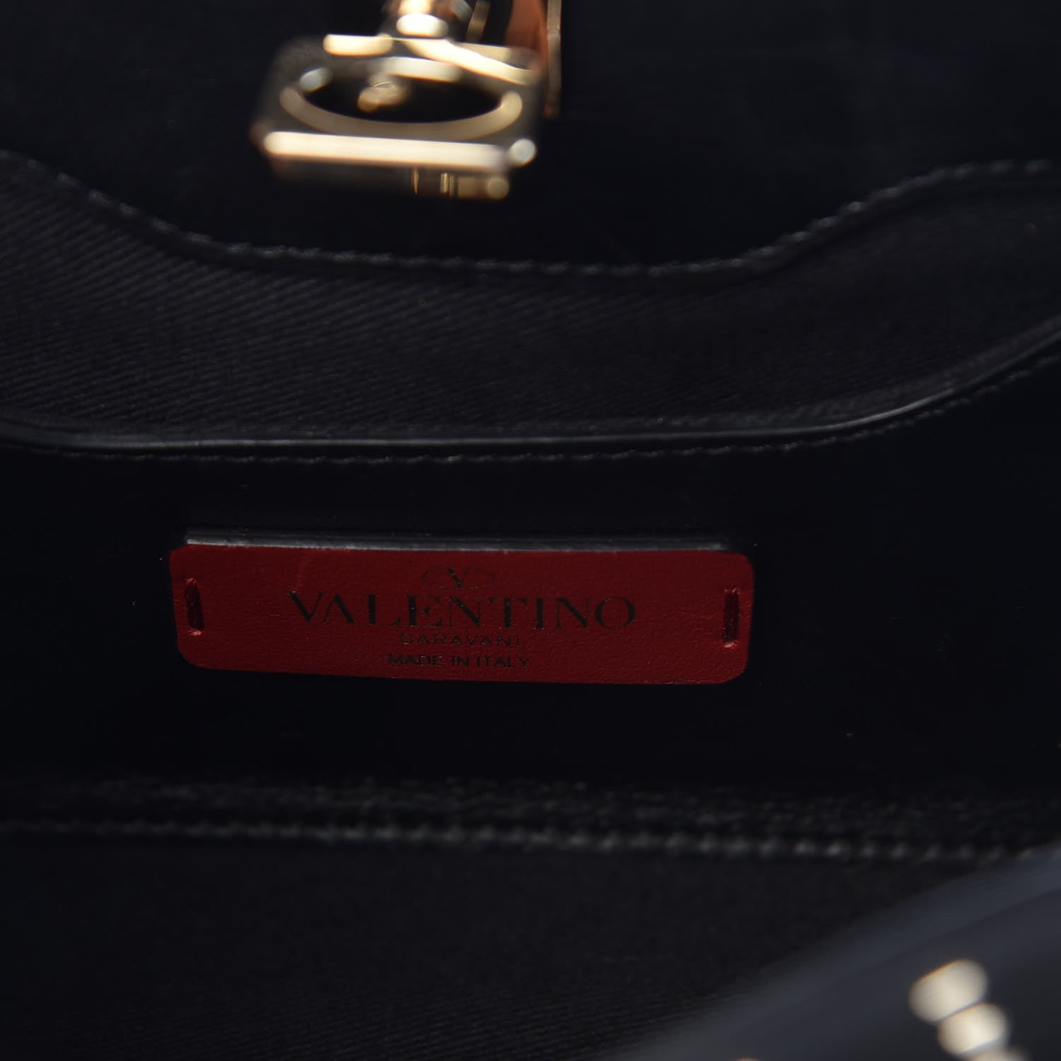 Valentino Garavani Calfskin Studded Small Joylock Satchel Black 7 of 15