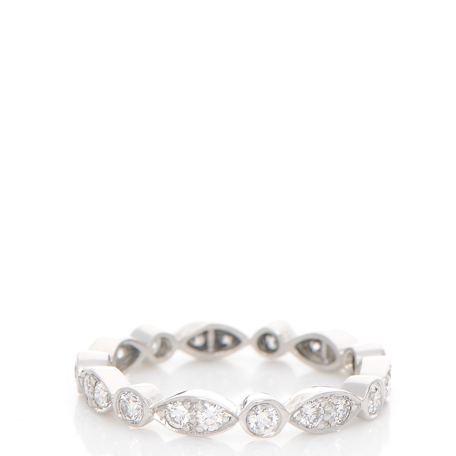 Tiffany Platinum Diamond Jazz Ring 7 3 of 5