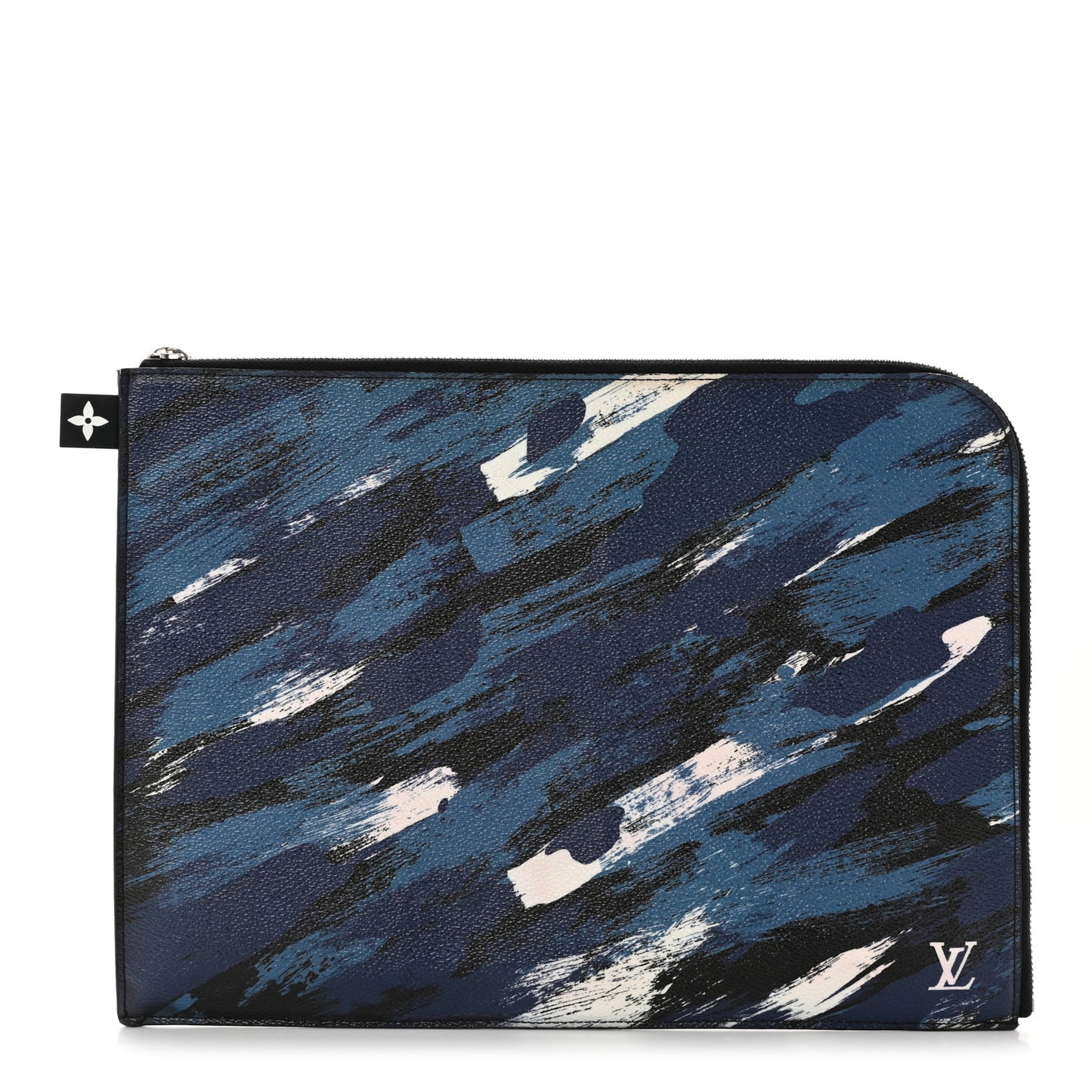 Canvas Printed Brushstroke Camouflage Pochette Jour GM Blue