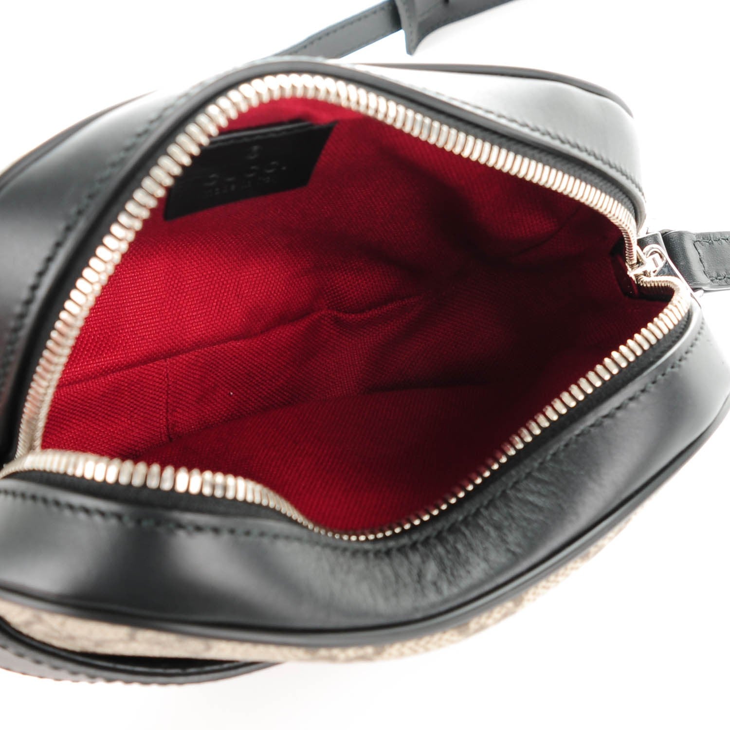 Gucci GG Supreme Monogram Web Small Shoulder Bag Black 5 of 7