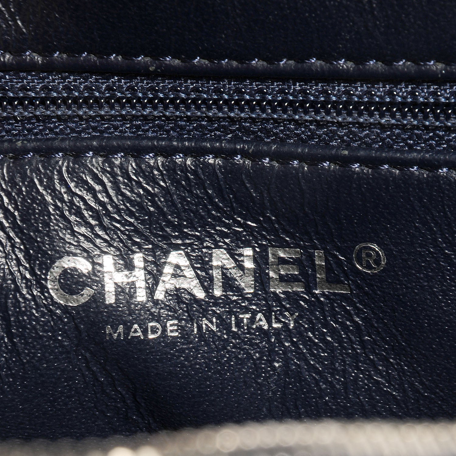 Chanel Lambskin Medium Camera Case Navy 8 of 9