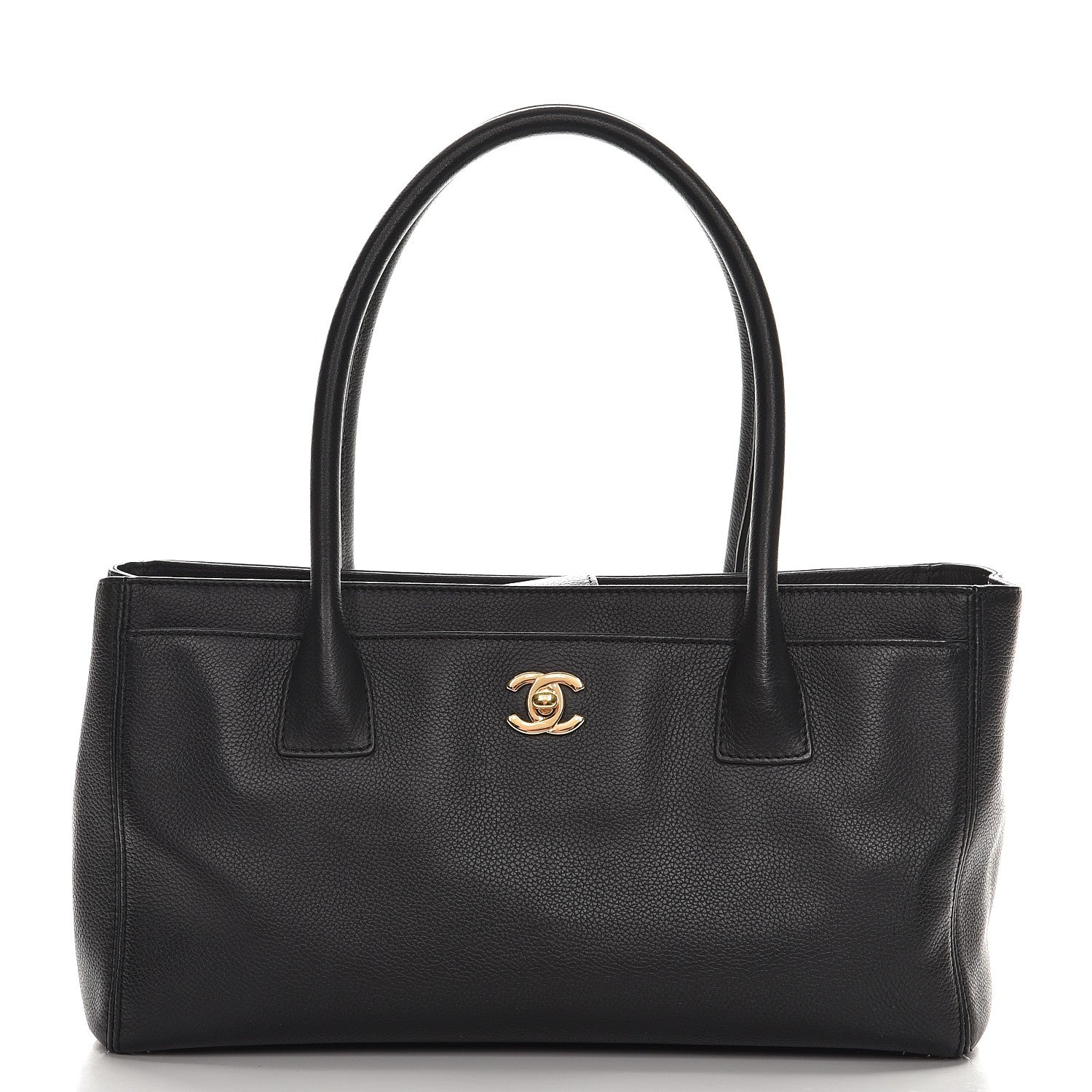 Chanel Calfskin Small Cerf Shopper Tote Black 1 of 7