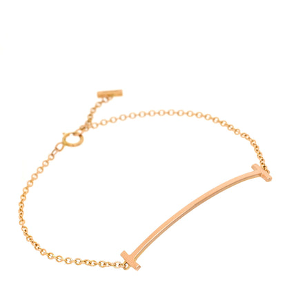 Tiffany 18K Rose Gold T Smile Bracelet 1 of 6