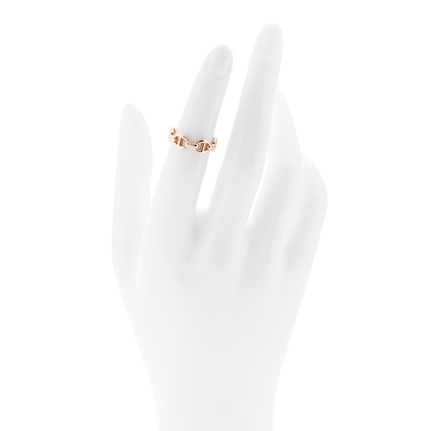 18K Rose Gold PM Chaine d'Ancre Enchainee Ring 48 4.5