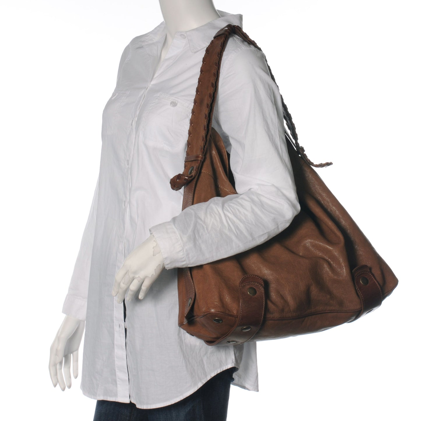 Calfskin Silverado Hobo Muscade
