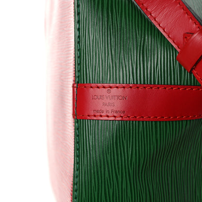 Louis Vuitton Epi Bi-Color Petit Noe Borneo Castillan Red Green 6 of 8