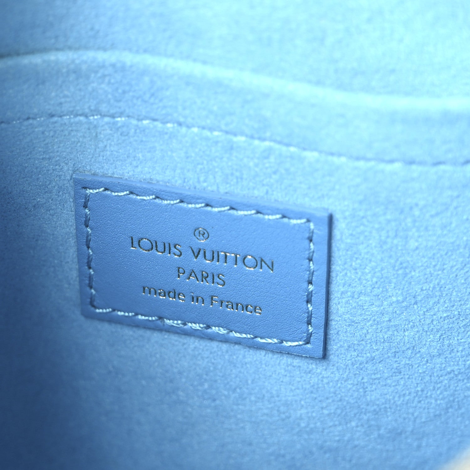 Louis Vuitton Calfskin Nanogram Embossed Speedy Bandouliere 20 Blue 5 of 8