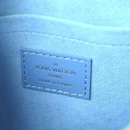 Louis Vuitton Calfskin Nanogram Embossed Speedy Bandouliere 20 Blue 5 of 8