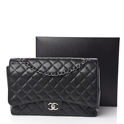 Chanel Caviar Quilted Maxi Double Flap Black 14 of 14