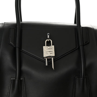 Givenchy Smooth Calfskin Medium Antigona Lock Duffle Bag Black 7 of 10