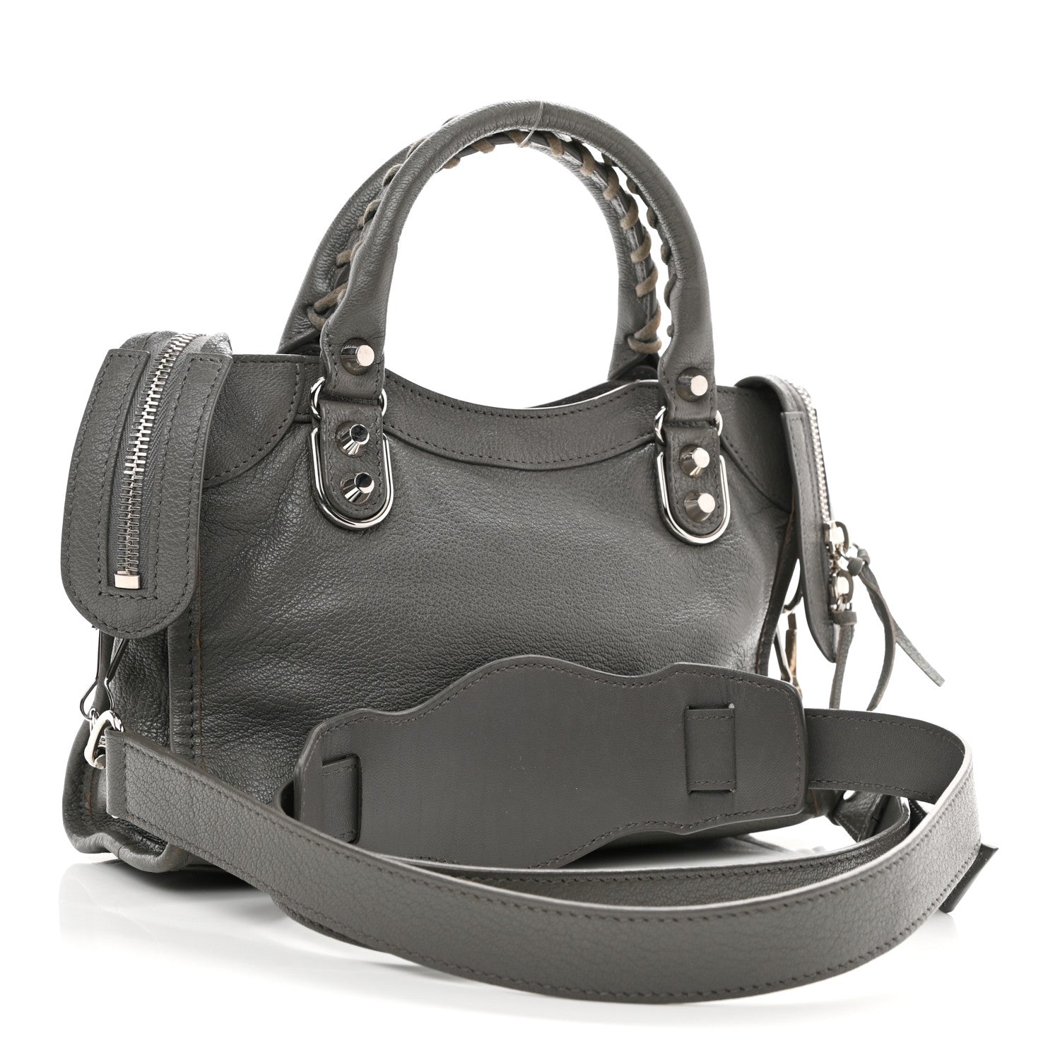 Balenciaga Chevre Silver Metallic Edge Hardware Mini City Gris Acier 3 of 10