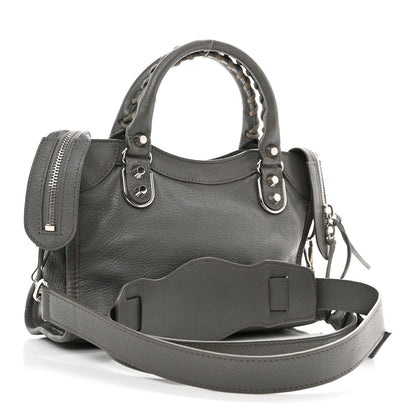Balenciaga Chevre Silver Metallic Edge Hardware Mini City Gris Acier 3 of 10