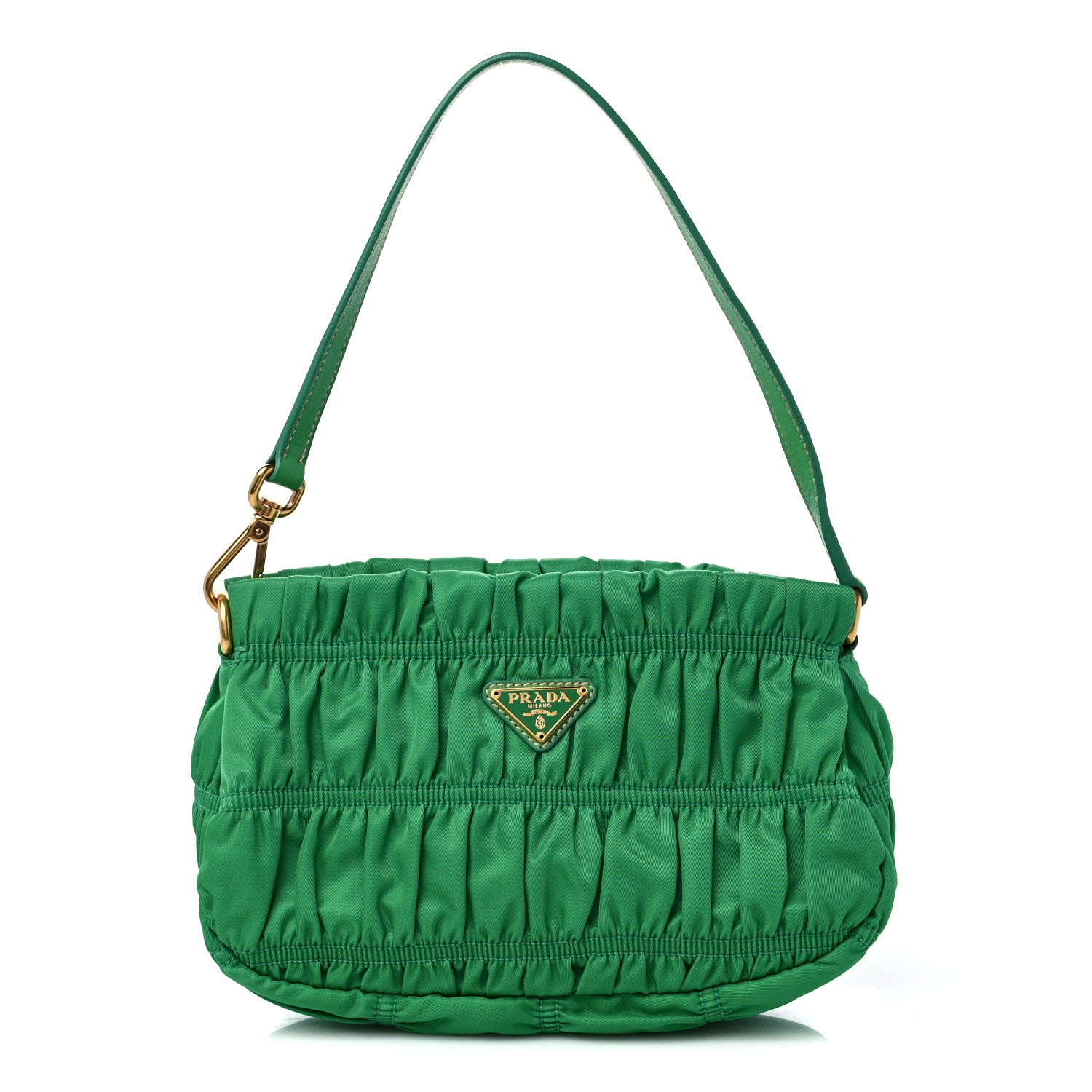 Prada Tessuto Nylon Gaufre Wristlet Mint Green 1 of 9