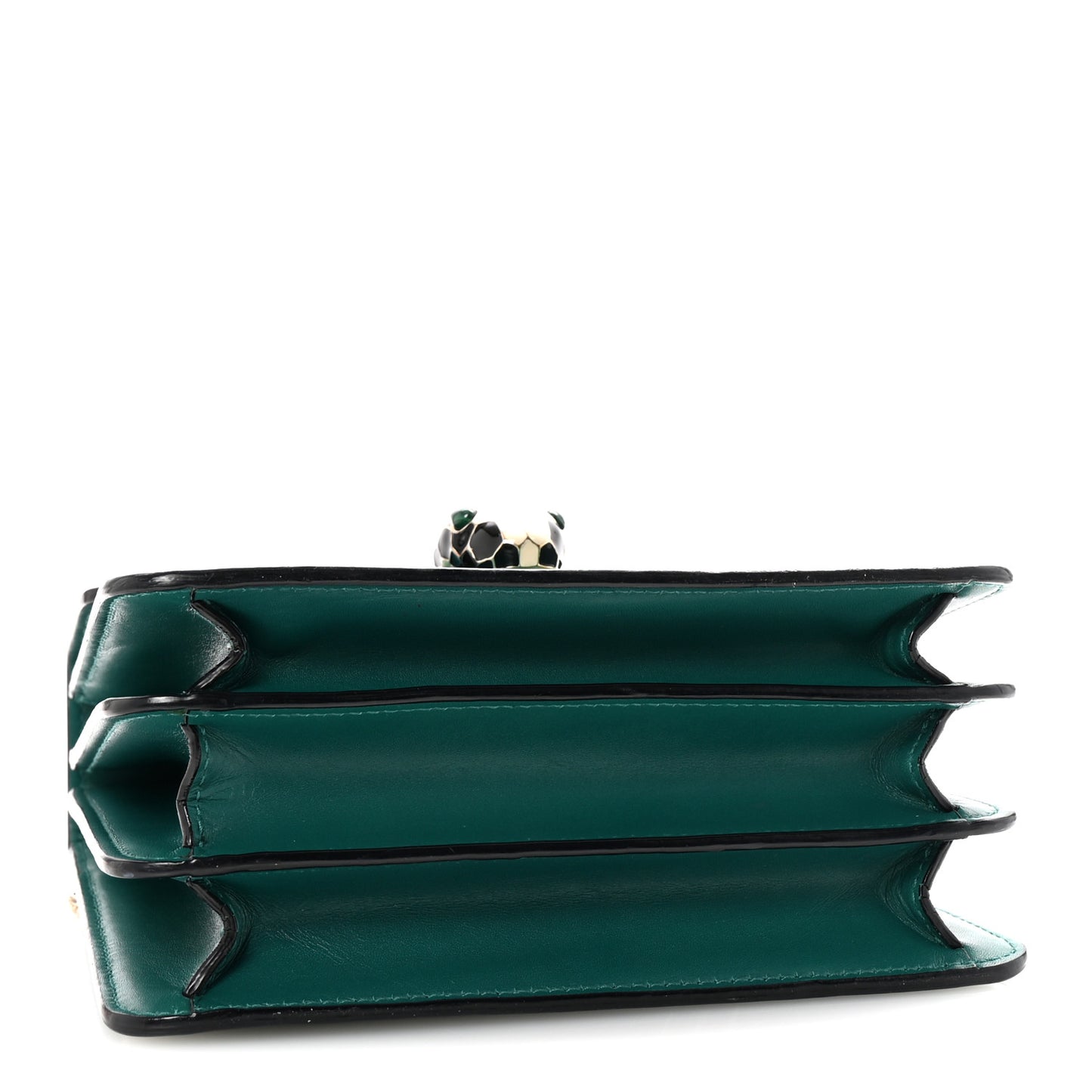 Calfskin Serpenti Forever Top Handle Emerald Green