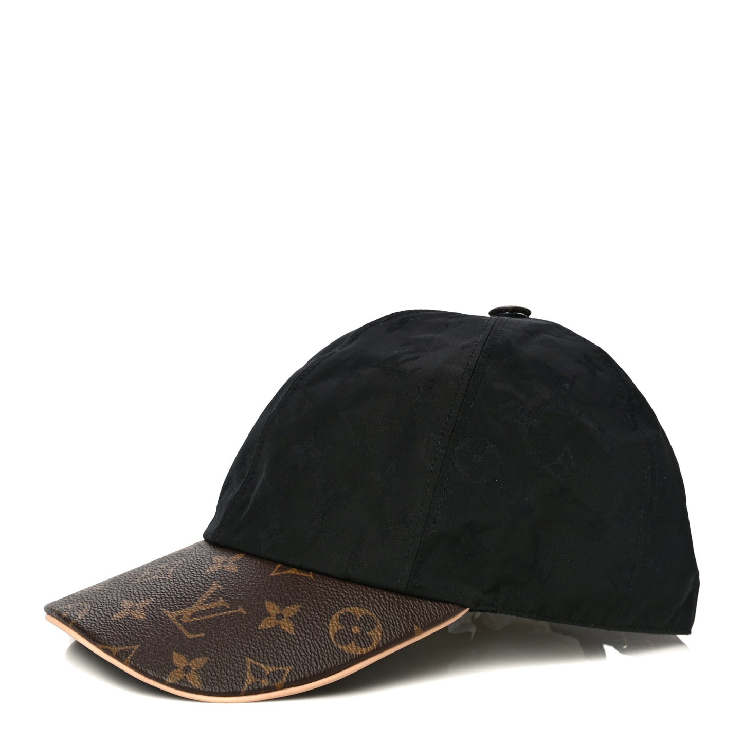 Polyester Silk Monogram LV Get Ready Cap M Black