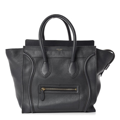 Celine Drummed Calfskin Mini Luggage Anthracite 1 of 18