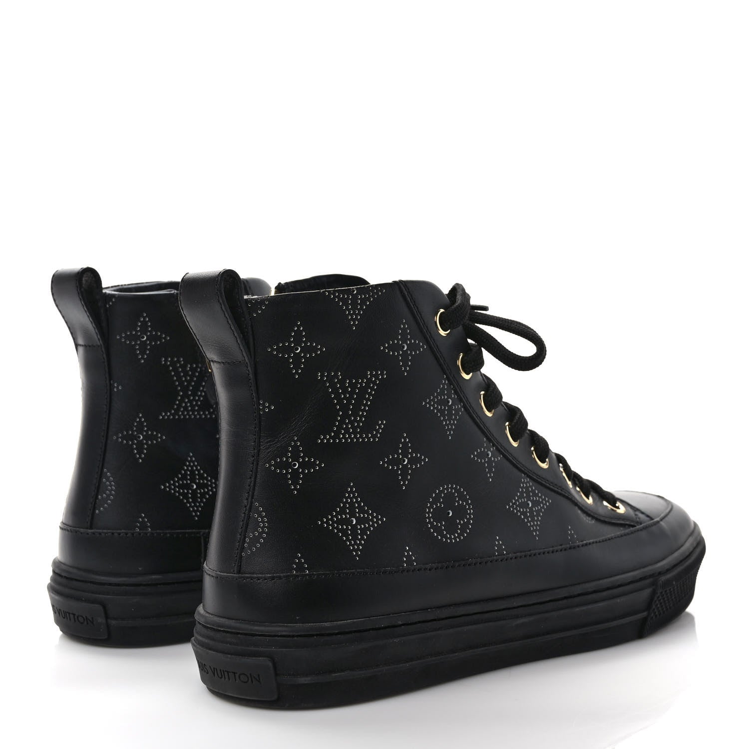 Louis Vuitton Calfskin Monogram Stellar Sneaker Boots 36 Black White 4 of 8