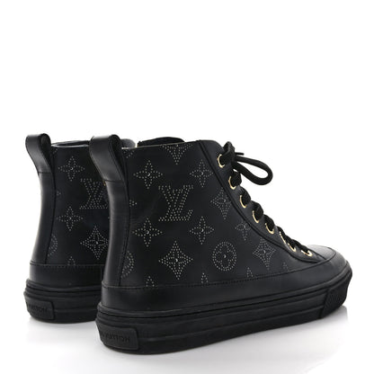 Louis Vuitton Calfskin Monogram Stellar Sneaker Boots 36 Black White 4 of 8