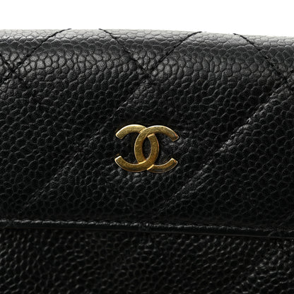 Chanel Caviar Quilted Compact French Flap Wallet Black 12 of 12